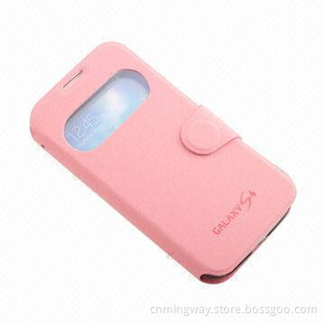 Window View Leather Case for Samsung Galaxy S4